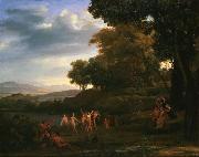 Claude Lorrain Landscape with Dancing Satyrs and Nymphs oil painting picture wholesale